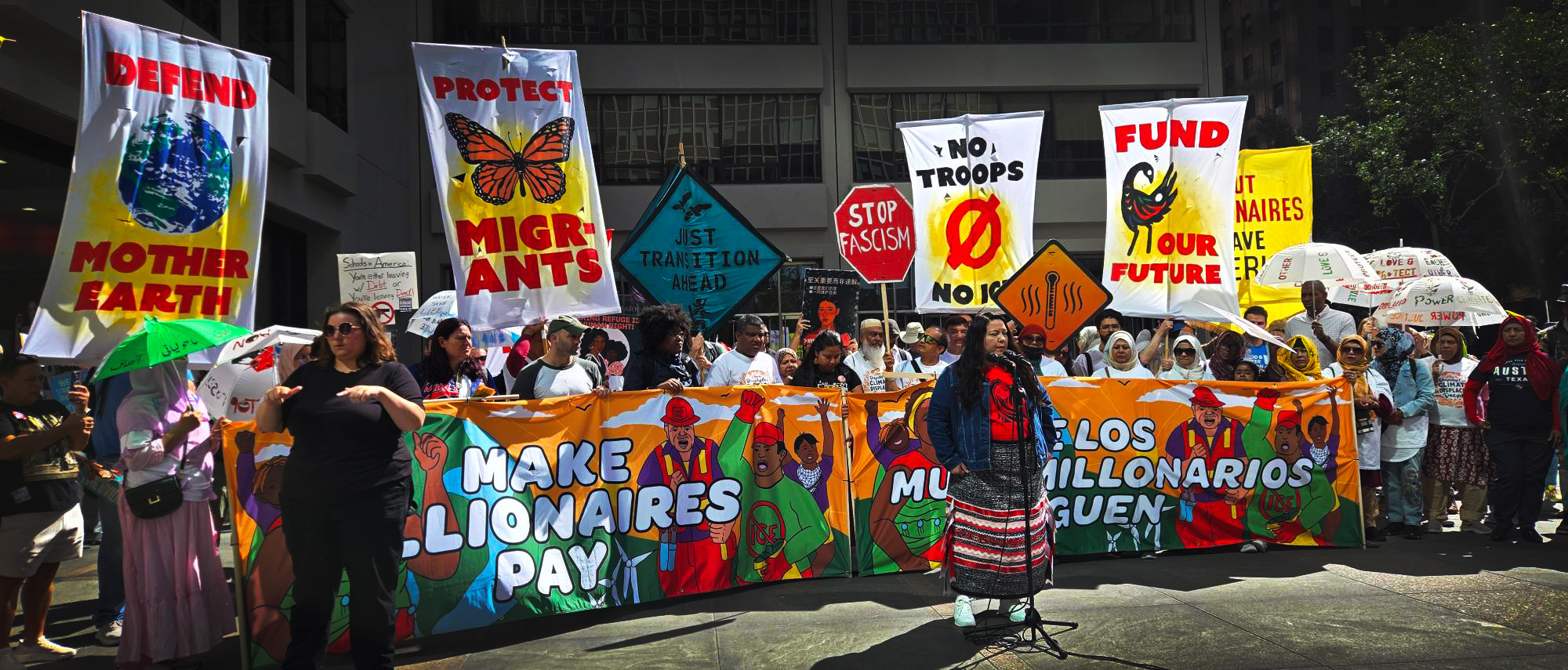 Make billionaires pay march