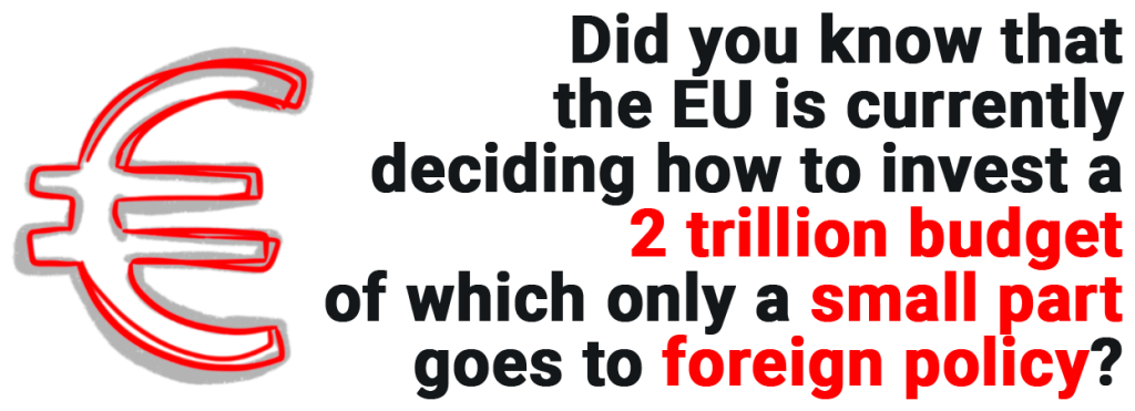 Did you know that the EU is currently deciding how to invest a 2 trillion budget of which only a small part goes to foreign policy